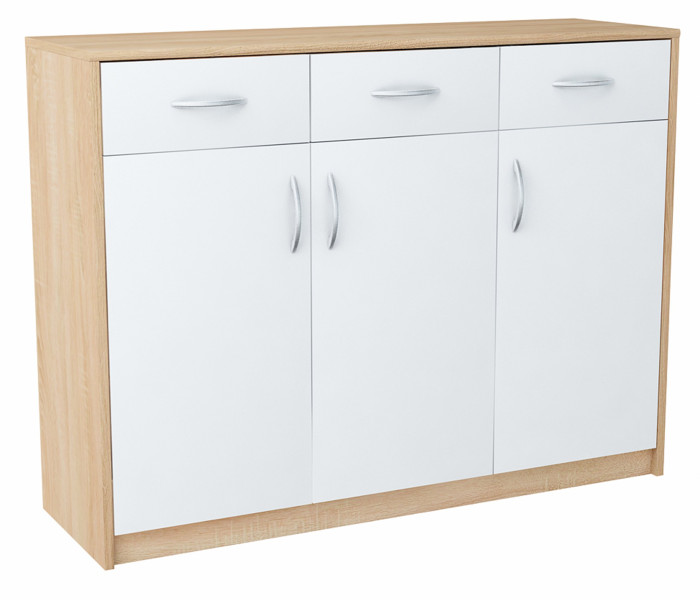 Komoda szafka 3D3S BIAŁY-SONOMA 110cm szuflady 223854