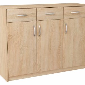 Komoda szafka 3D3S DĄB SONOMA 110cm szuflady regał 223169 Komoda szafka 3D3S DĄB SONOMA 110cm szuflady regał 223169