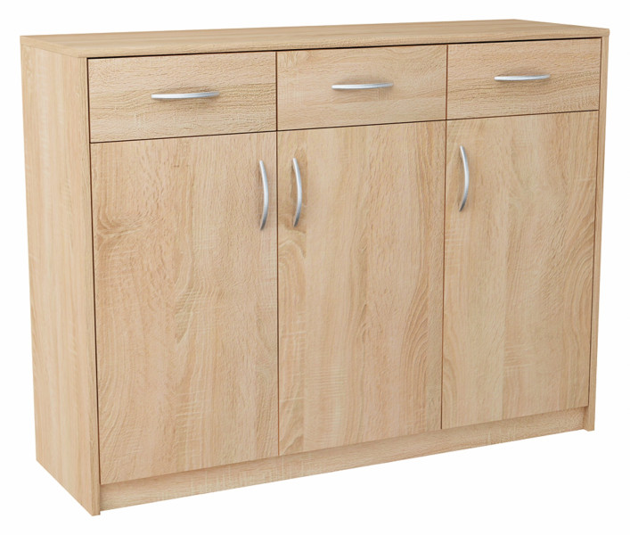 Komoda szafka 3D3S DĄB SONOMA 110cm szuflady regał 223169