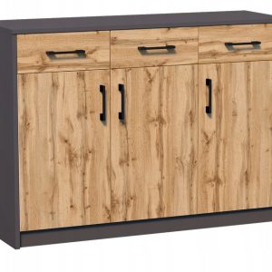 Komoda szafka 3D3S GRAFIT-WOTAN 110cm 3 szuflady ROB 299391 Komoda szafka 3D3S GRAFIT-WOTAN 110cm 3 szuflady ROB 299391