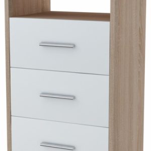 Komoda szafka 3SO BIAŁY-SONOMA 40cm regał szuflady 224022 Komoda szafka 3SO BIAŁY-SONOMA 40cm regał szuflady 224022