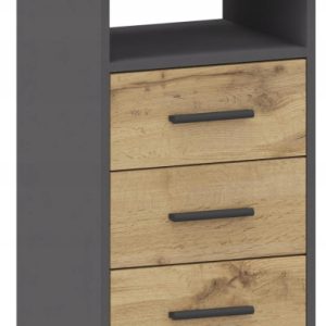 Komoda szafka 3SO GRAFIT-WOTAN antracyt 40cm szuflady komoda regał UFC 425842 Komoda szafka 3SO GRAFIT-WOTAN antracyt 40cm szuflady komoda regał UFC 425842