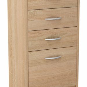 Komoda szafka 45cm 4S DĄB SONOMA regał 4 szuflady 223180 Komoda szafka 45cm 4S DĄB SONOMA regał 4 szuflady 223180