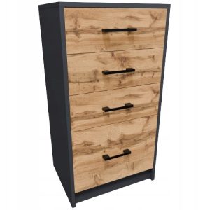 Komoda szafka 45cm 4S GRAFIT-WOTAN 4 szuflady regał ROB 223173 Komoda szafka 45cm 4S GRAFIT-WOTAN 4 szuflady regał ROB 223173