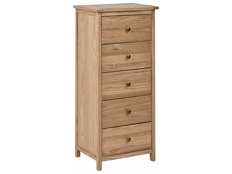 Komoda szafka 5 szuflad jasne drewno 438189