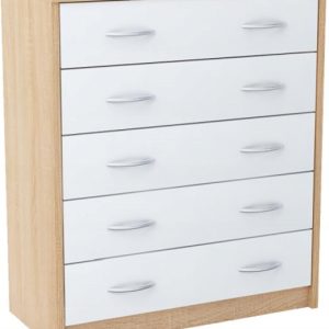 Komoda szafka 5S BIAŁY-SONOMA regał 5 szuflad 223856 Komoda szafka 5S BIAŁY-SONOMA regał 5 szuflad 223856