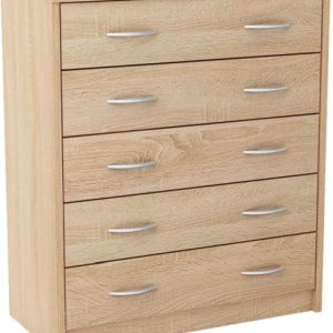 Komoda szafka 5S DĄB SONOMA regał 5 szuflad 223186 Komoda szafka 5S DĄB SONOMA regał 5 szuflad 223186