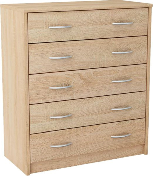 Komoda szafka 5S DĄB SONOMA regał 5 szuflad 223186