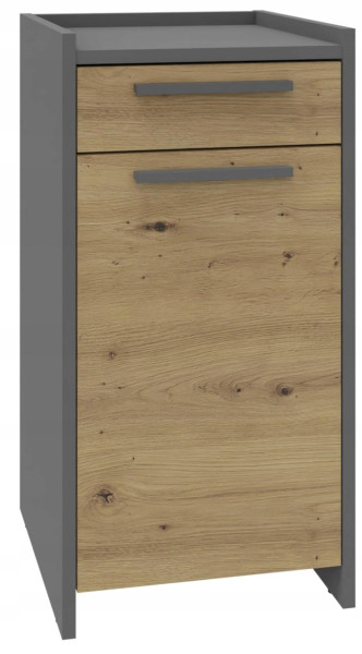 Komoda szafka ALTIVO 1D1SN artisan-antracyt regał 1 drzwi 1 niska szuflada 608697