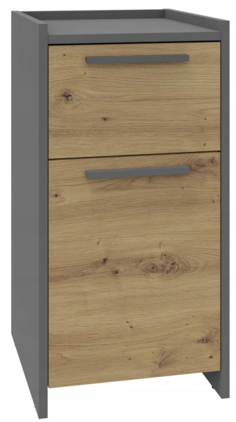 Komoda szafka ALTIVO 1D1SW artisan-antracyt regał 1 drzwi 1 wysoka szuflada 608675