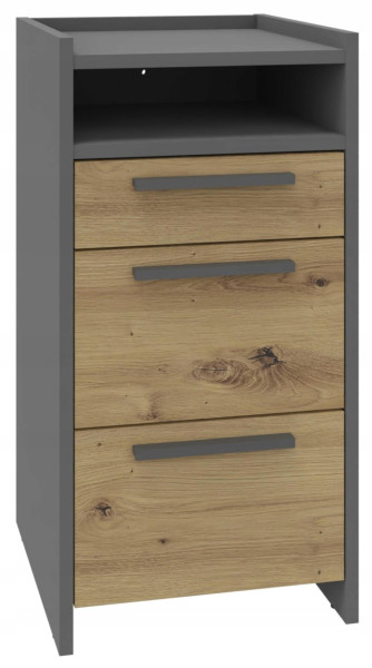 Komoda szafka ALTIVO 2SW1SNO artisan-antracyt 2 szuflady wysokie 1 niska 608680