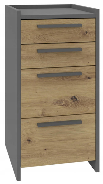 Komoda szafka ALTIVO 2SW2SN artisan-antracyt 2 szuflady wysokie 2 niskie 608691