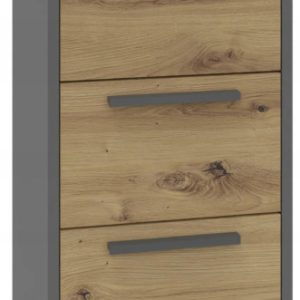 Komoda szafka ALTIVO 3SW artisan-antracyt 2 szuflady wysokie regał półka 608676 Komoda szafka ALTIVO 3SW artisan-antracyt 2 szuflady wysokie regał półka 608676