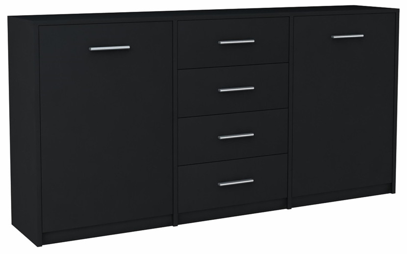 Komoda szafka BODO 180 2D4S CZARNA duża pojemna 224024