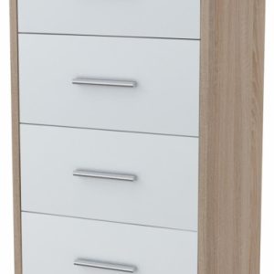 Komoda szafka BODO 4S BIAŁY-SONOMA 40cm regał 223174 Komoda szafka BODO 4S BIAŁY-SONOMA 40cm regał 223174