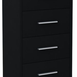 Komoda szafka BODO 4S CZARNA 40cm regał szuflady 223189 Komoda szafka BODO 4S CZARNA 40cm regał szuflady 223189