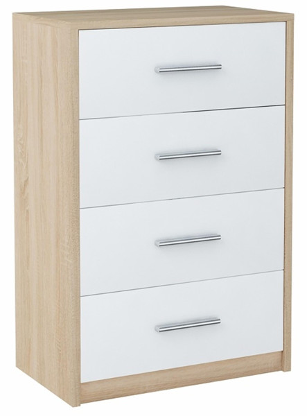 Komoda szafka BODO 60cm 4S BIAŁY-SONOMA regał 224033