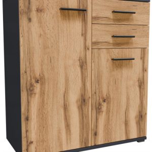 Komoda szafka CR3-KD2 grafit-wotan mały kompaktowy regał na ubrania zabawki 942584 Komoda szafka CR3-KD2 grafit-wotan mały kompaktowy regał na ubrania zabawki 942584