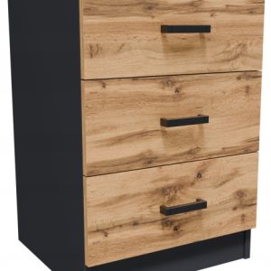 Komoda szafka CR3-LOFT-3S grafit-wotan mały regał półka na ubrania zabawki 967309 Komoda szafka CR3-LOFT-3S grafit-wotan mały regał półka na ubrania zabawki 967309