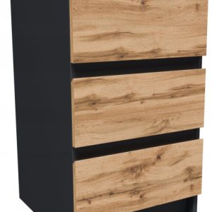 Komoda szafka CR3-T-9 grafit-wotan 3 szuflady pojemny stolik nocny regał 1078114 Komoda szafka CR3-T-9 grafit-wotan 3 szuflady pojemny stolik nocny regał 1078114