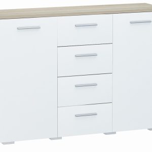 Komoda szafka HELENA 120cm 2D4S BIAŁY-SONOMA 516237
