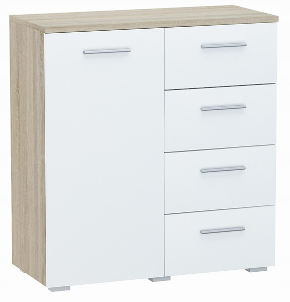 Komoda szafka HELENA 80cm 1D4S BIAŁY-SONOMA 516242