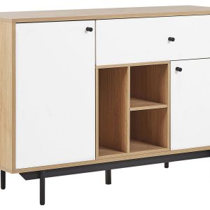 Komoda Szafka jasne drewno z białym 70303 Komoda Szafka jasne drewno z białym 70303