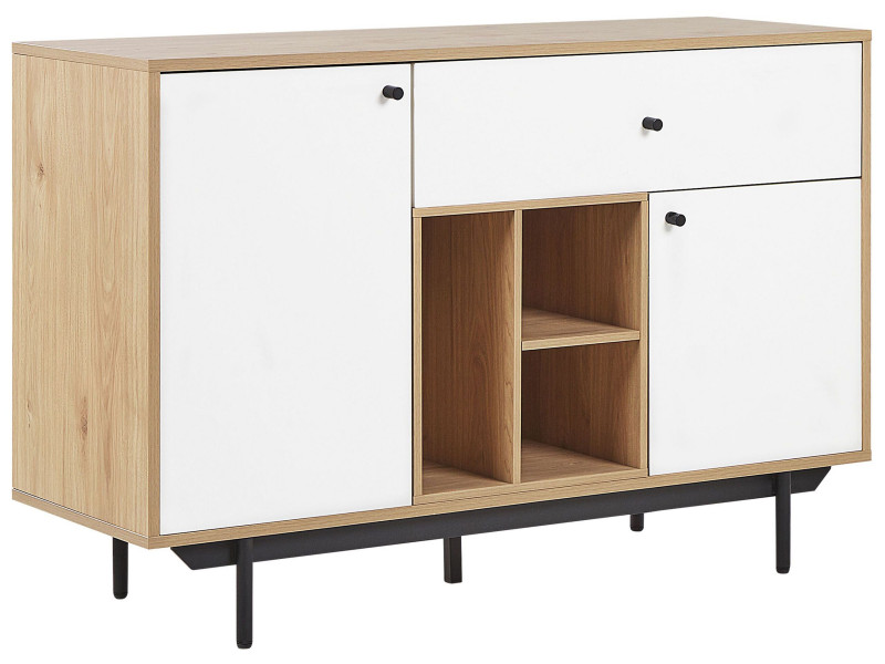 Komoda Szafka jasne drewno z białym 70303