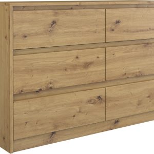 Komoda szafka Karo 6 szuflad K120 Dąb Artisan 78412 Komoda szafka Karo 6 szuflad K120 Dąb Artisan 78412