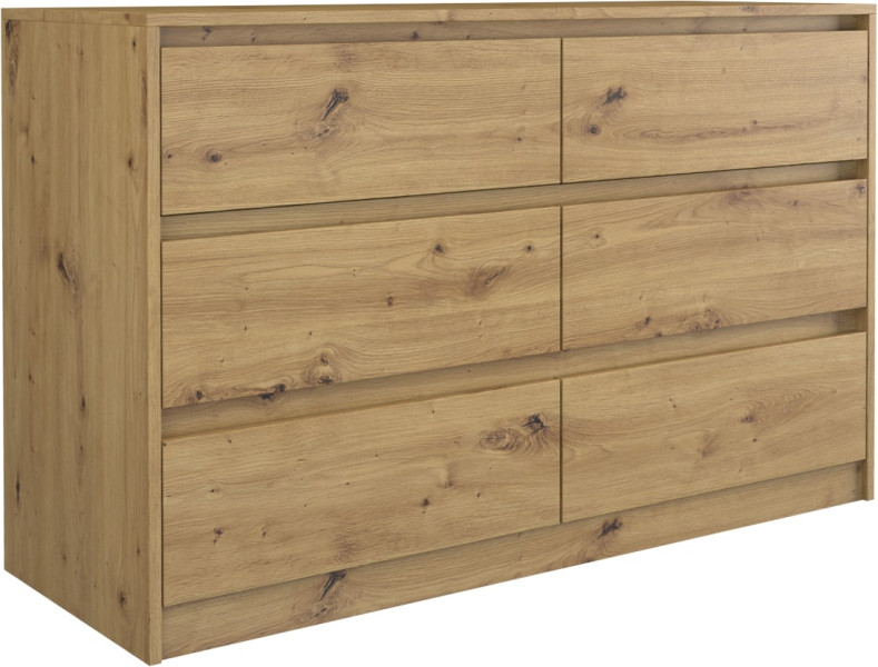 Komoda szafka Karo 6 szuflad K120 Dąb Artisan 78412