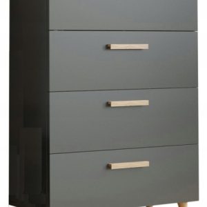 Komoda szafka OSLO dąb artisan-antracyt szuflady 224881 Komoda szafka OSLO dąb artisan-antracyt szuflady 224881