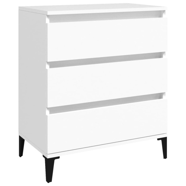 Komoda Szafka Stolik Półki do Salonu Pokoju Biała 60x35x70 cm 766547