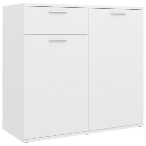 Komoda Szafka Stolik Półki do Salonu Pokoju Biała 80x36x75 cm 766539 Komoda Szafka Stolik Półki do Salonu Pokoju Biała 80x36x75 cm 766539
