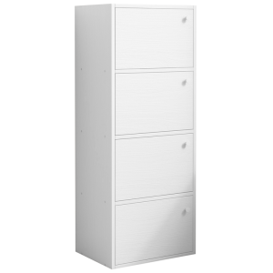 Komoda szafka z 4 półkami biała skandynawska 102 cm 430711 Komoda szafka z 4 półkami biała skandynawska 102 cm 430711
