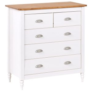 Komoda szafka z 5 szufladami biała 616814 Komoda szafka z 5 szufladami biała 616814