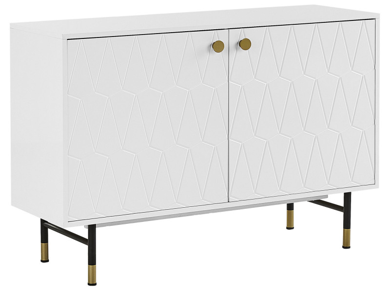Komoda szafka z drzwiami 120 cm biała 193033