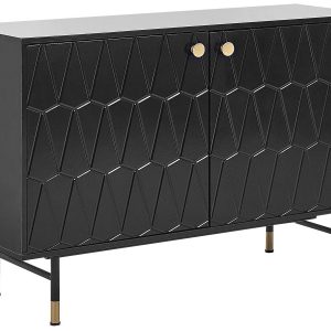 Komoda szafka z drzwiami 120 cm czarna 193043 Komoda szafka z drzwiami 120 cm czarna 193043