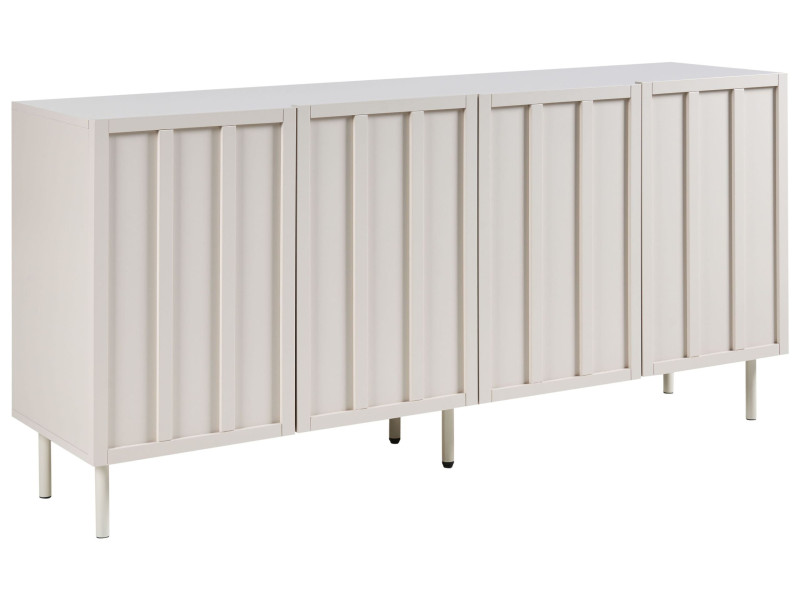 Komoda szafka z drzwiami 160 cm MDF jasnobeżowa 893432