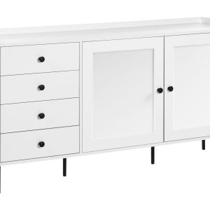 Komoda szafka z szufladami biała 566987 Komoda szafka z szufladami biała 566987