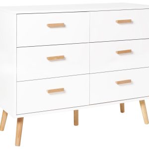 Komoda szafka z szufladami biała 384976 Komoda szafka z szufladami biała 384976