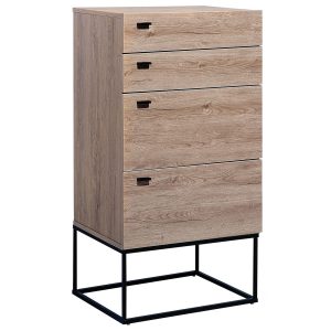 Komoda szafka z szufladami ciemne drewno 70313 Komoda szafka z szufladami ciemne drewno 70313