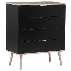 Komoda szafka z szufladami czarna 70302 Komoda szafka z szufladami czarna 70302
