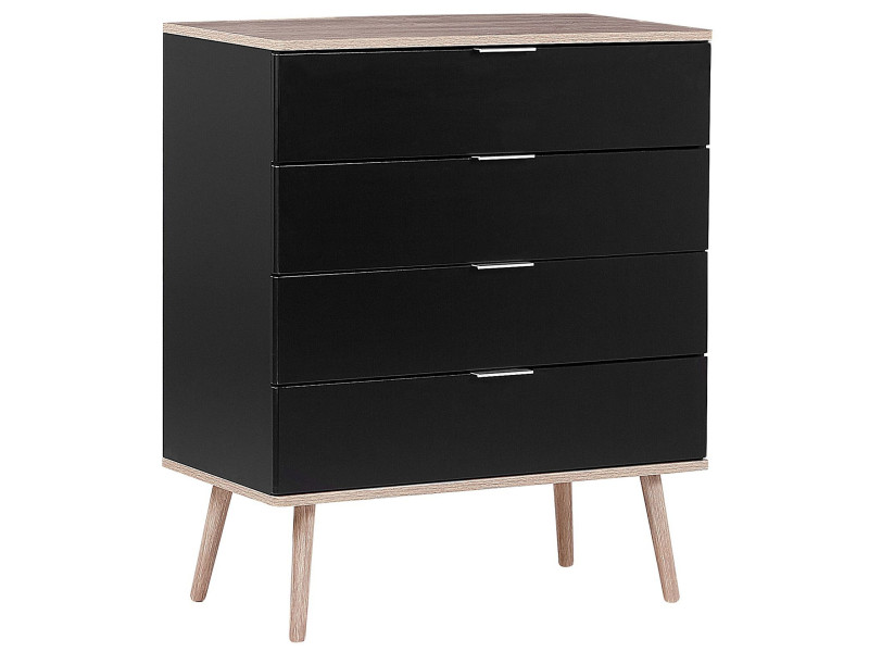 Komoda szafka z szufladami czarna 70302
