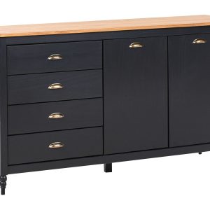 Komoda szafka z szufladami czarna 602227 Komoda szafka z szufladami czarna 602227