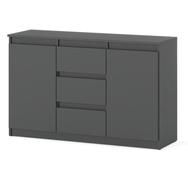 Komoda szara do pokoju dziecięcego 3 szuflady 120cm salon 375566