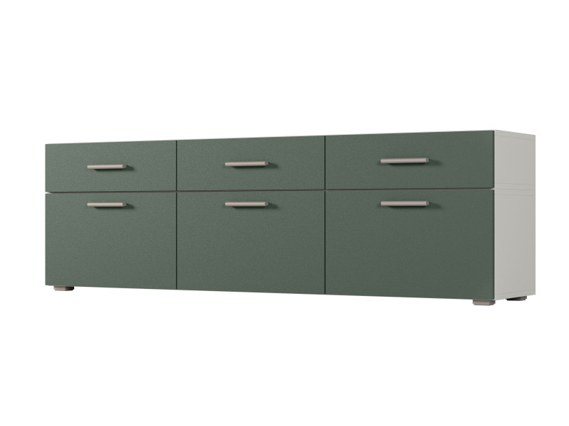 Komoda Szary Jasny / Zieleń Butelkowa Multi-Smart 180 – 240 cm 1066084