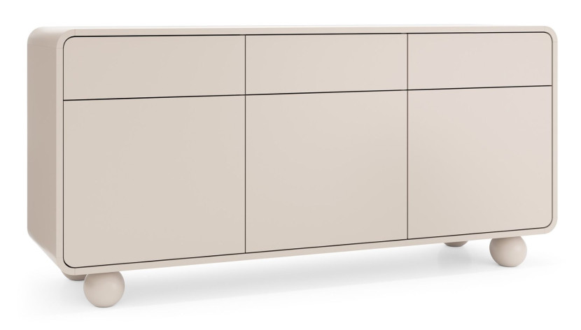 Komoda szeroka 160 ALBI w kolorze kaszmirowym na okrągłych nóżkach 752386