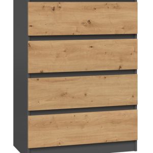 Komoda szfka 4 szuflady M4 Antracyt/Dąb Artisan 78427