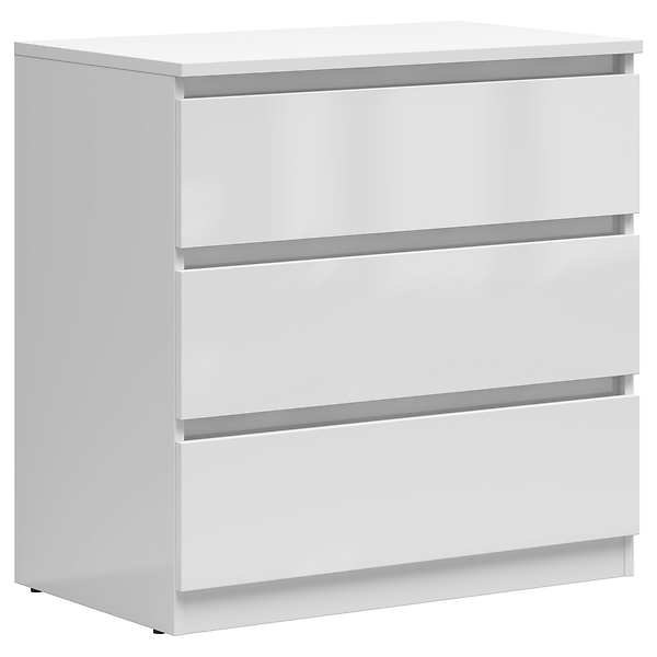 Komoda Tetrix 75 cm z 3 szufladami biały połysk 74049