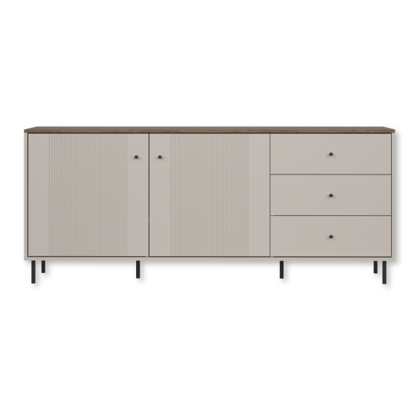 Komoda TIRAMISU KOM2D3S - Kaszmir/Dąb antyczny | 183,4x75,2x40 cm 1057420